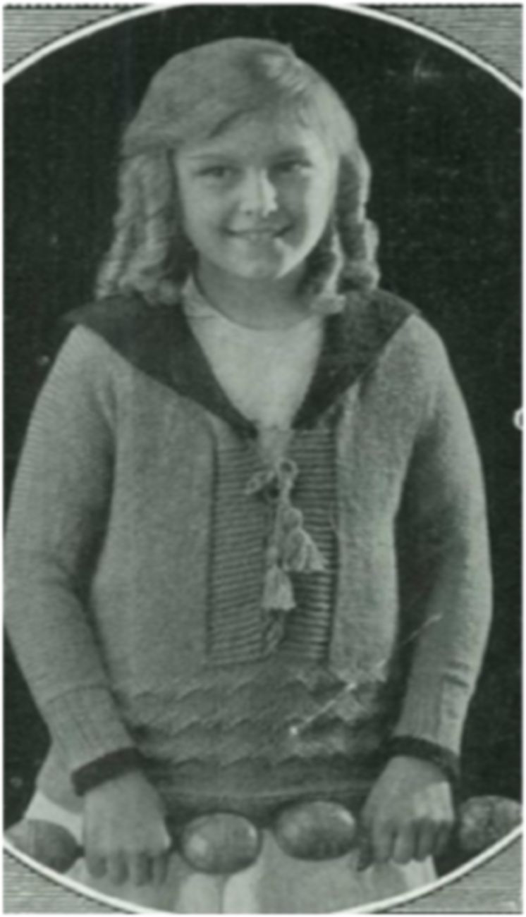 PATTERN #1879 GIRL'S KNITTED SWEATER VINTAGE KNITTING