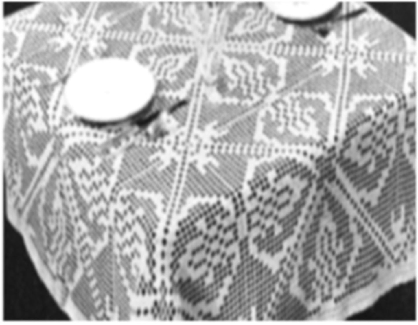 PATTERN #1885 TABLE FOR TWO VINTAGE KNITTING