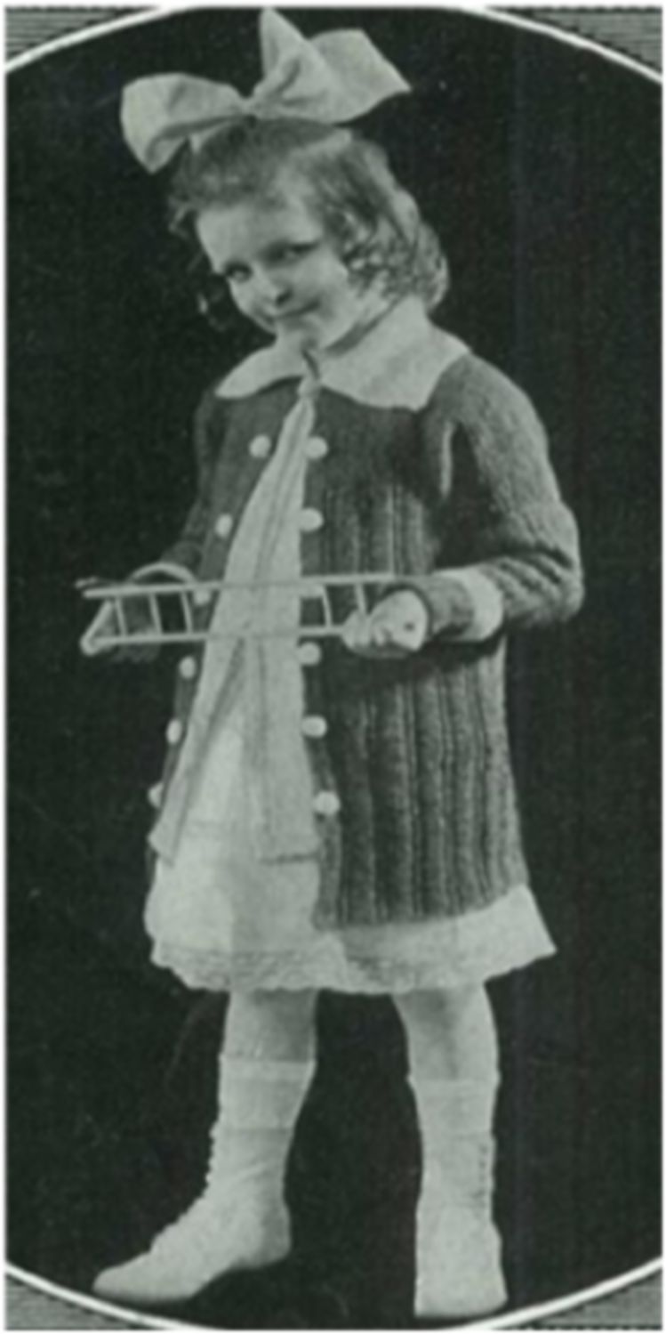 PATTERN #1888 GIRL'S SWEATER VINTAGE KNITTING