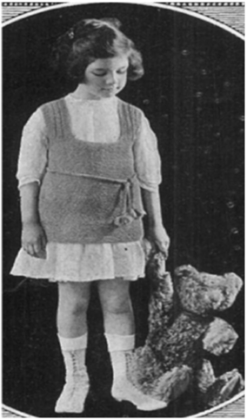 PATTERN #1893 GIRL'S KNITTED SWEATER VINTAGE KNITTING