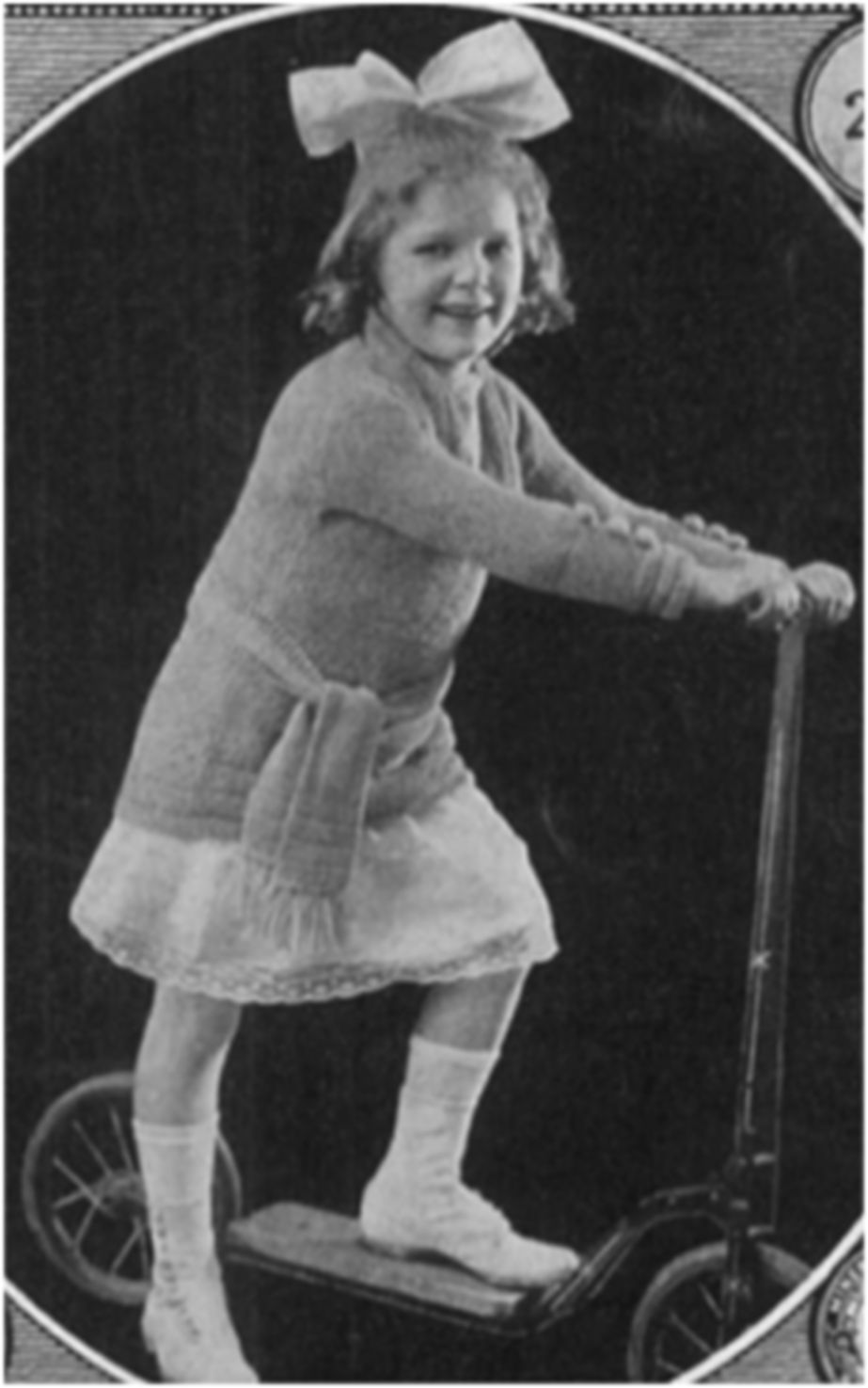 PATTERN #1894 GIRLS KNITTED SWEATER VINTAGE KNITTING