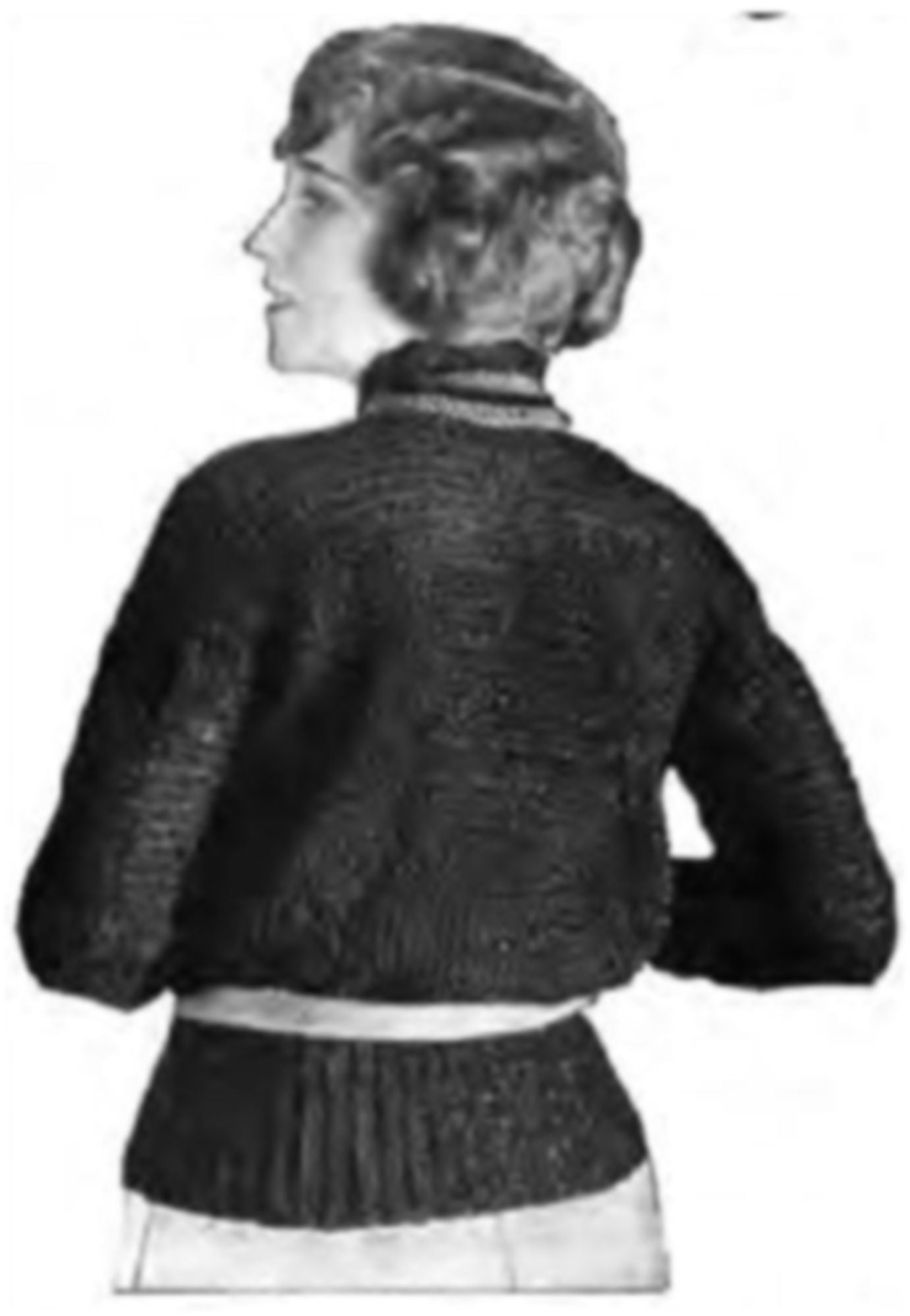 PATTERN #1906 SILK FRENCH BLOUSE VINTAGE KNITTING
