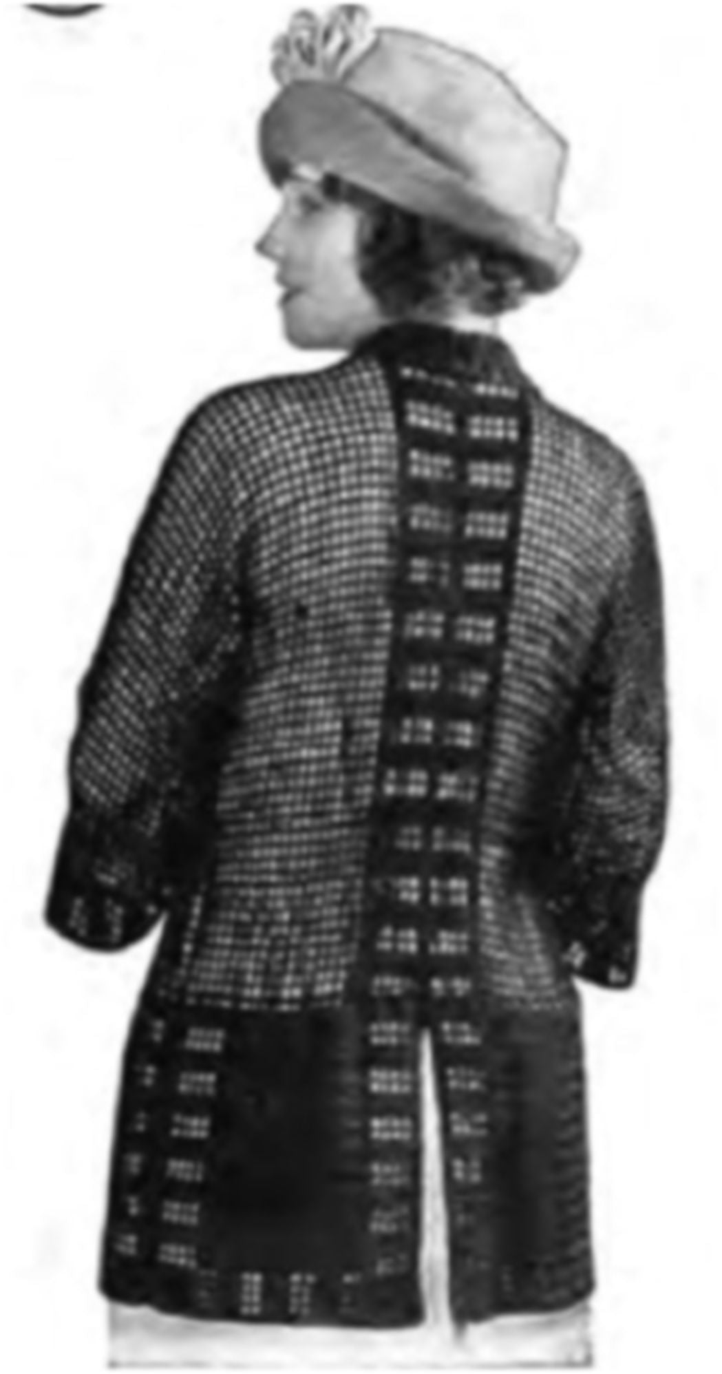 PATTERN #1911 PEPLUM VINTAGE CROCHET