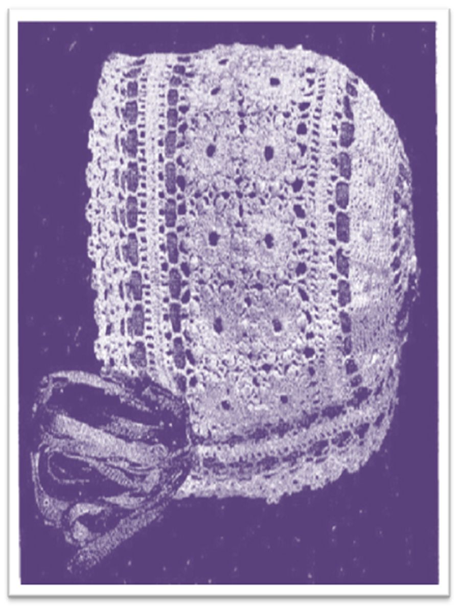 PATTERN #1096 DUTCH BONNET IN WHEEL DESIGN VINTAGE CROCHET