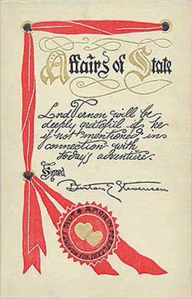 Affairs of State: A Fiction and Literature, Mystery/Detective, Romance Classic By Burton E. Stevenson! AAA+++