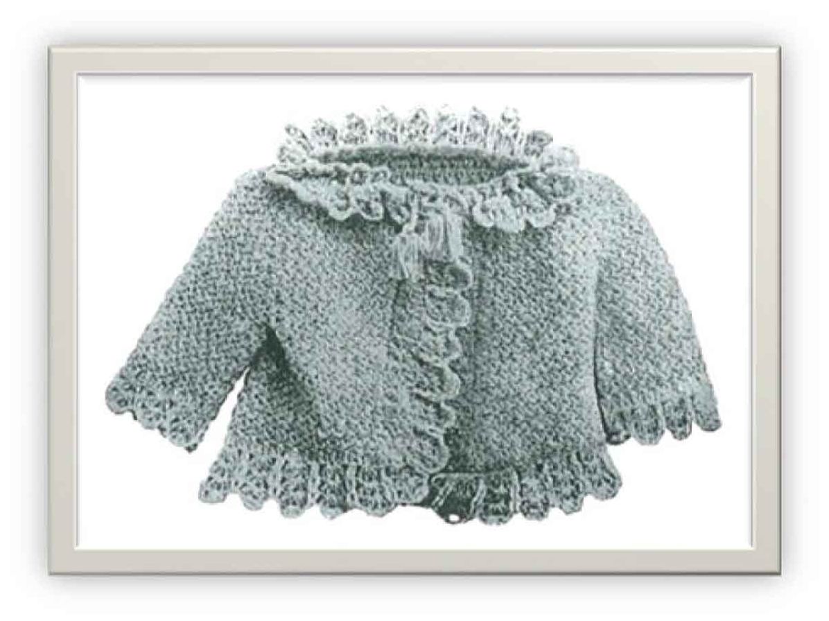 PATTERN #1109 STAR STITCH SACQUE VINTAGE CROCHET