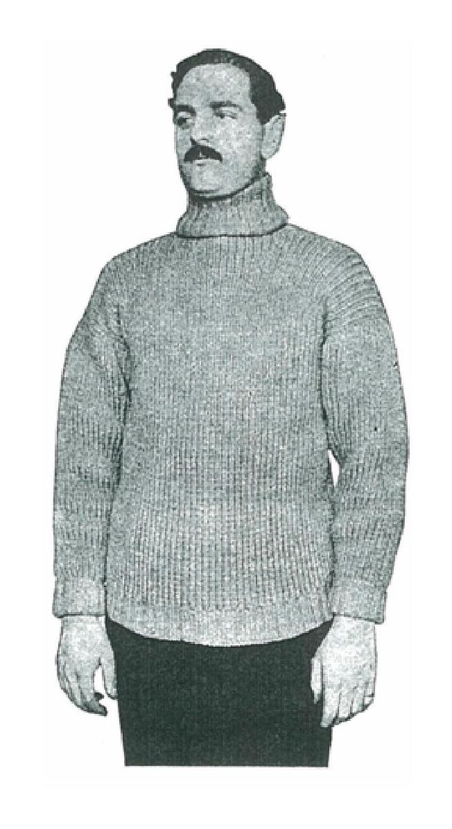 PATTERN #1178 MEN'S SWEATER. VINTAGE KNITTING