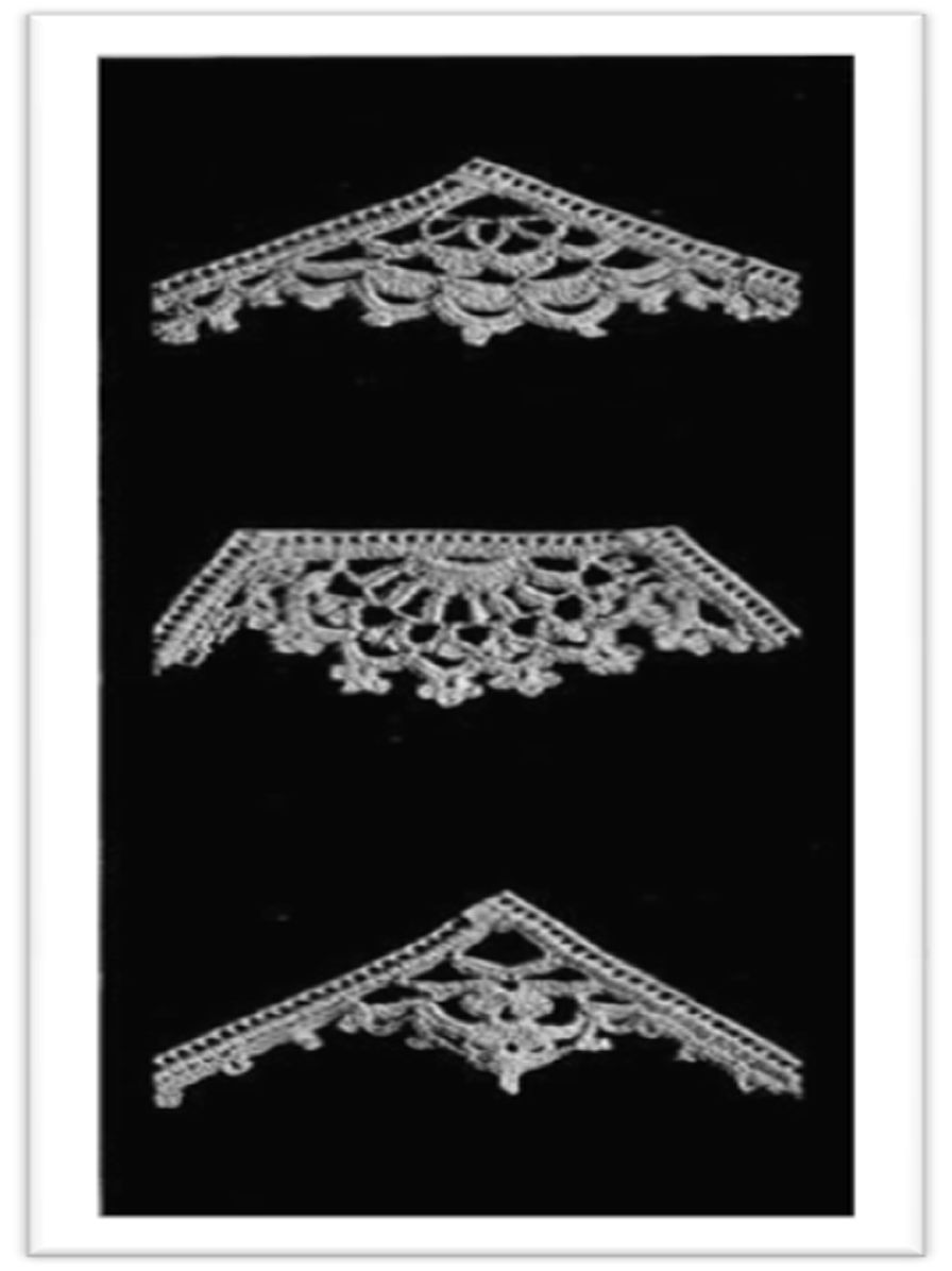 PATTERN #1190 CROCHETED CORNERS VINTAGE CROCHET