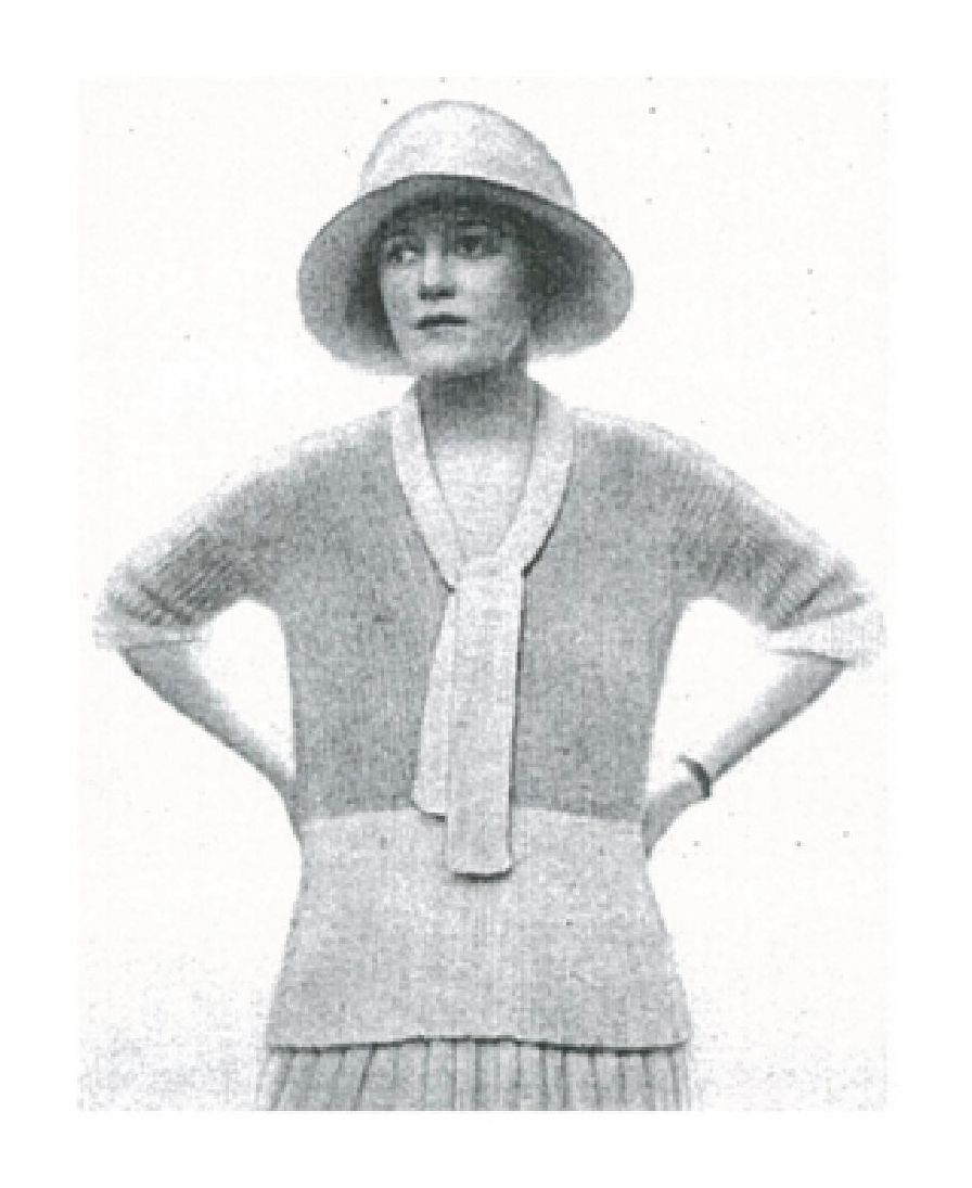 PATTERN #1202 THE HENLEY SWEATER VINTAGE KNITTING