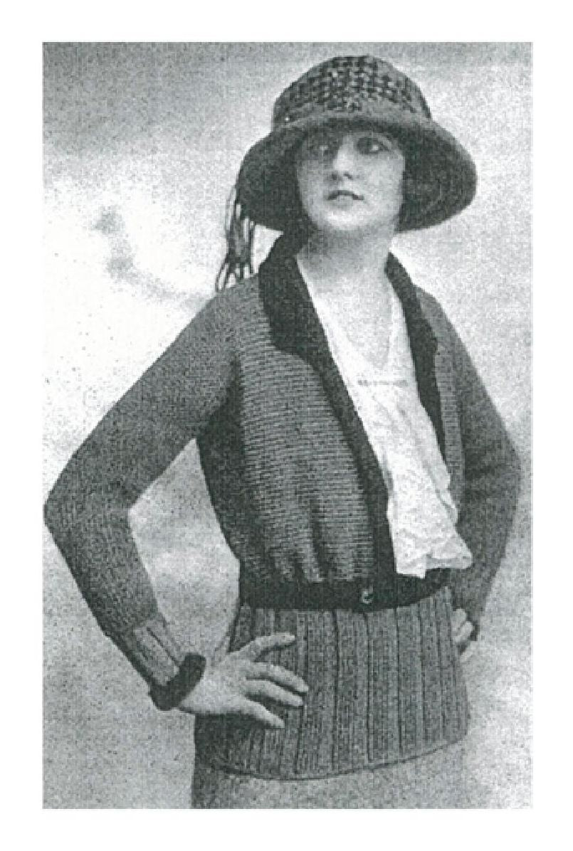 PATTERN #1203 THE BELMOT SWEATER VINTAGE KNITTING