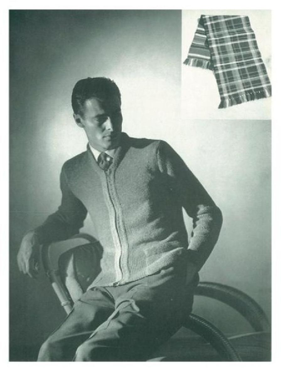 PATTERN #1209 EDMORE JACKET & SCARF VINTAGE KNITTING