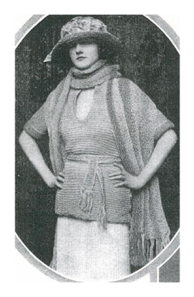 PATTERN #1212 THE RAINBOW SCARF VINTAGE KNITTING