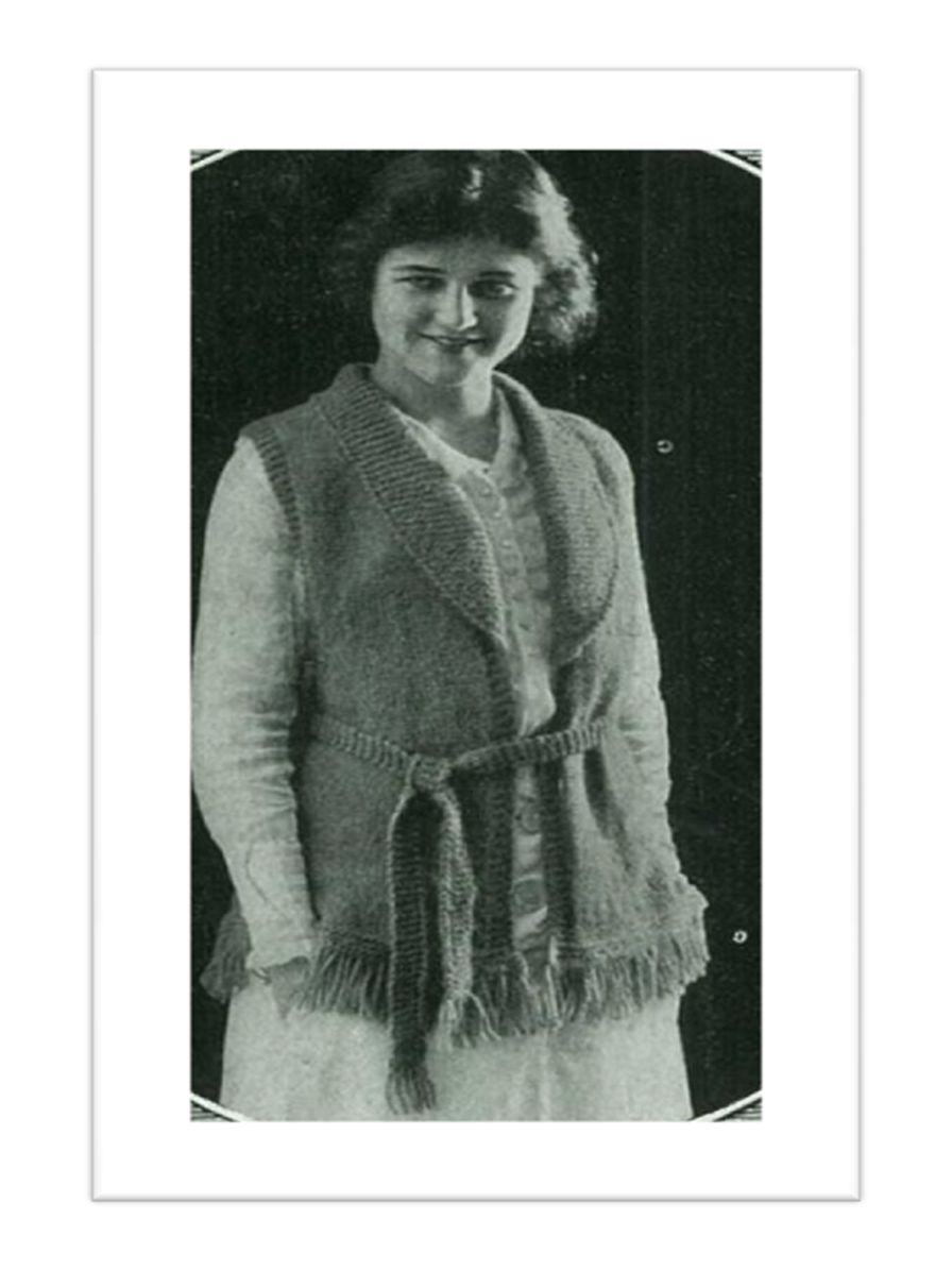 PATTERN #1250 KNITTED SLEEVELESS SWEATER VINTAGE KNITTING