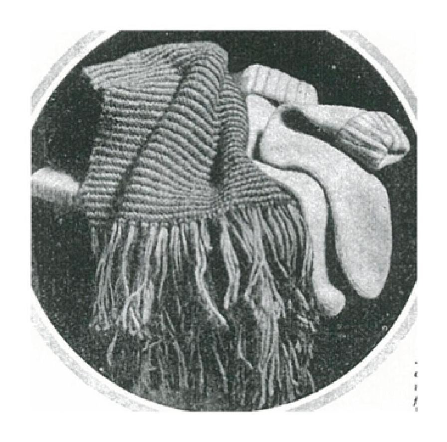 PATTERN #1236 BACONSFIELD SCARF VINTAGE KNITTING
