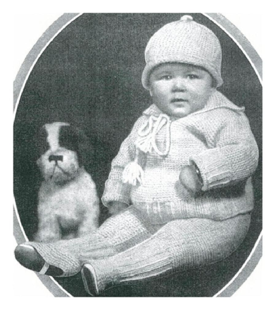 PATTERN #1262 THE TODDLES SET VINTAGE KNITTING