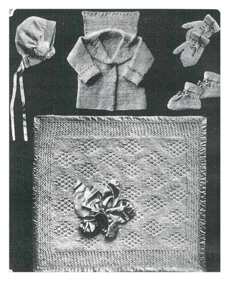 PATTERN #1265 THE MARGUERITE BABY SET VINTAGE KNITTING