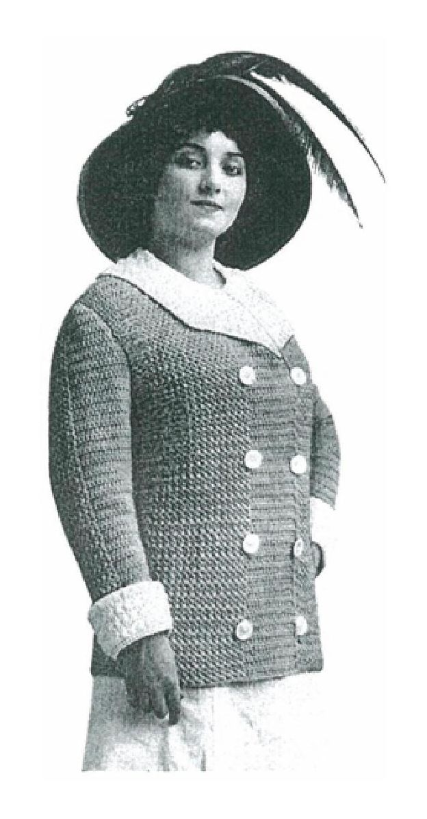 PATTERN #1269 OXFORD COAT VINTAGE CROCHET