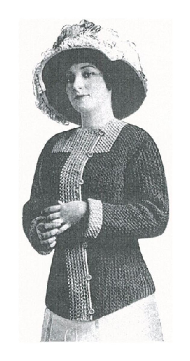PATTERN #1272 NEWPORT COAT VINTAGE CROCHET