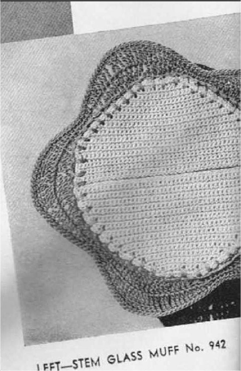 PATTERN #1301 STEM GLASS MUFF VINTAGE CROCHET