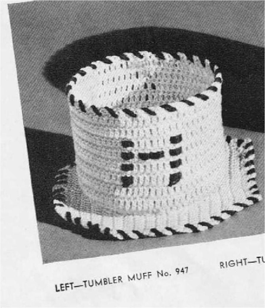 PATTERN #1303 JUMBLER MUFF VINTAGE CROCHET