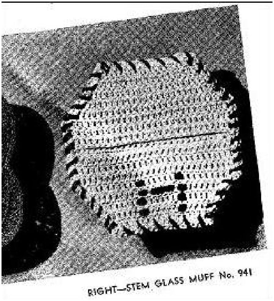 PATTERN #1304 STEM GLASS MUFF VINTAGE CROCHET
