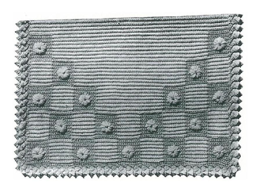 PATTERN #1305 DAISY AFGHAN VINTAGE CROCHET