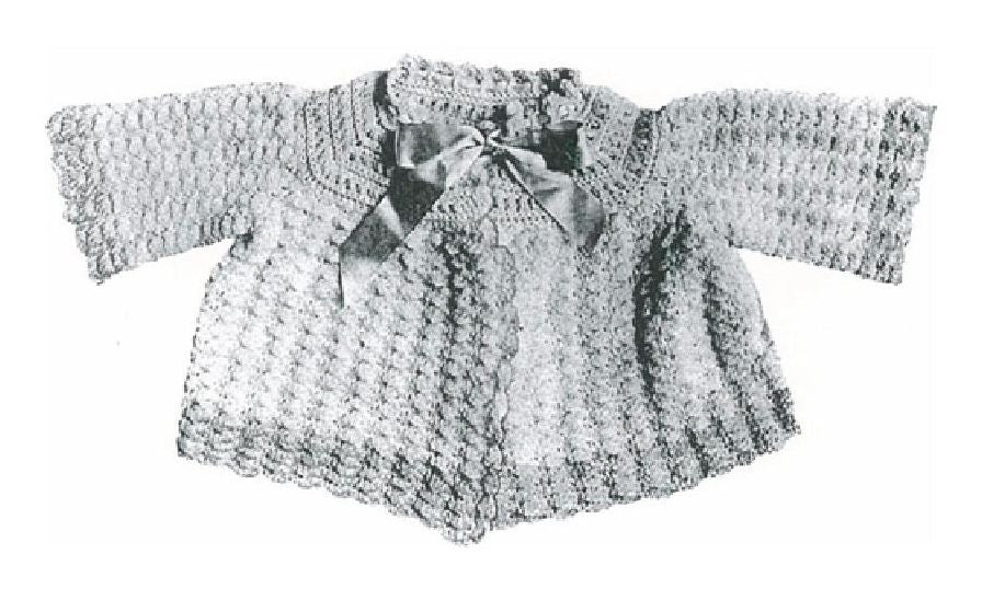PATTERN #1317 LA PETIT SACQUE VINTAGE CROCHET