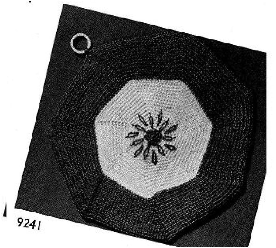 PATTERN #1323 APPLE POT HOLDER VINTAGE CROCHET