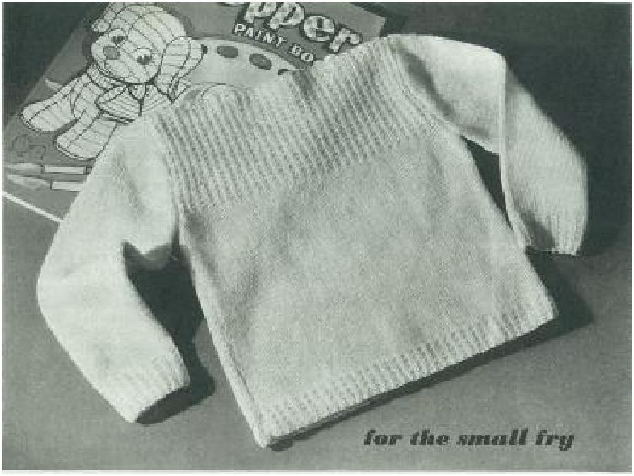 PATTERN #1338 YELLOW SLIPOVER VINTAGE KNITTING