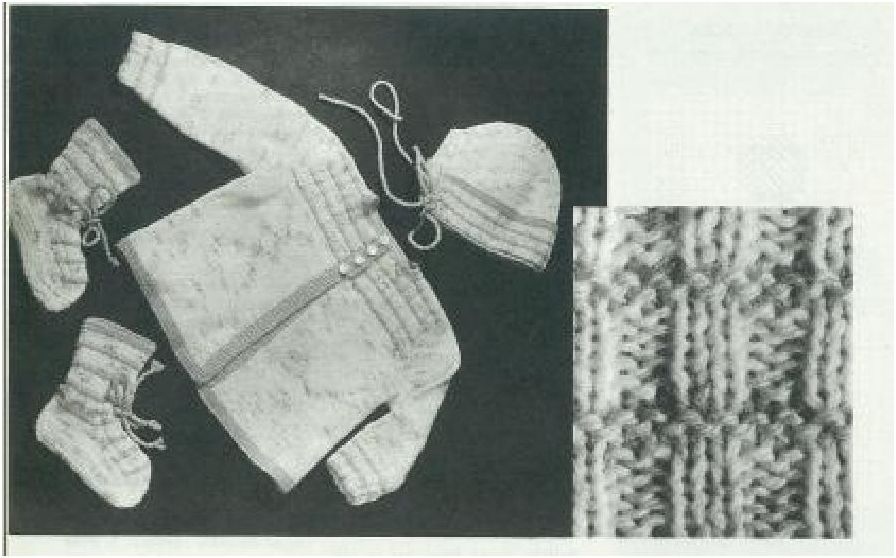 PATTERN #1339 BABY SET VINTAGE KNITTING