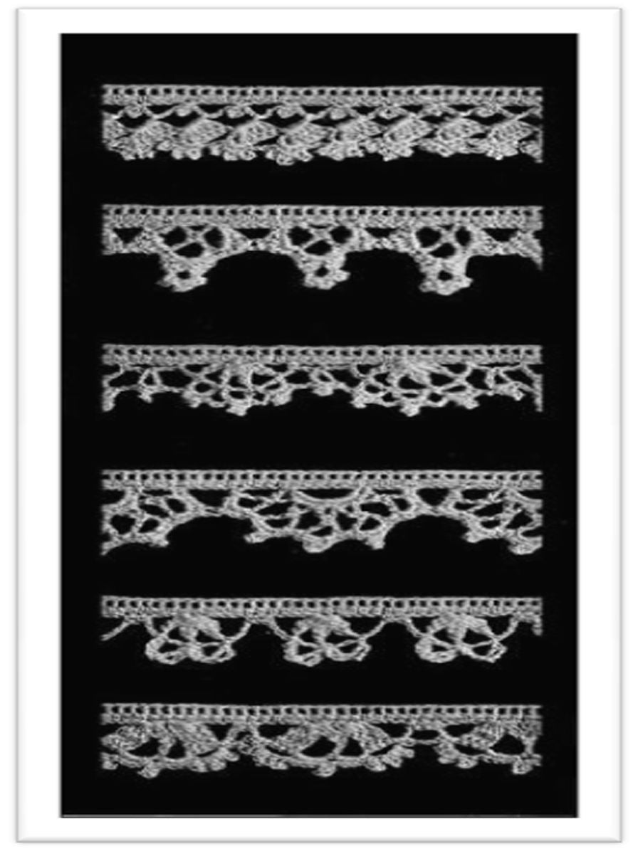 PATTERN #1351 CROCHETED EDGINGS VINTAGE CROCHET