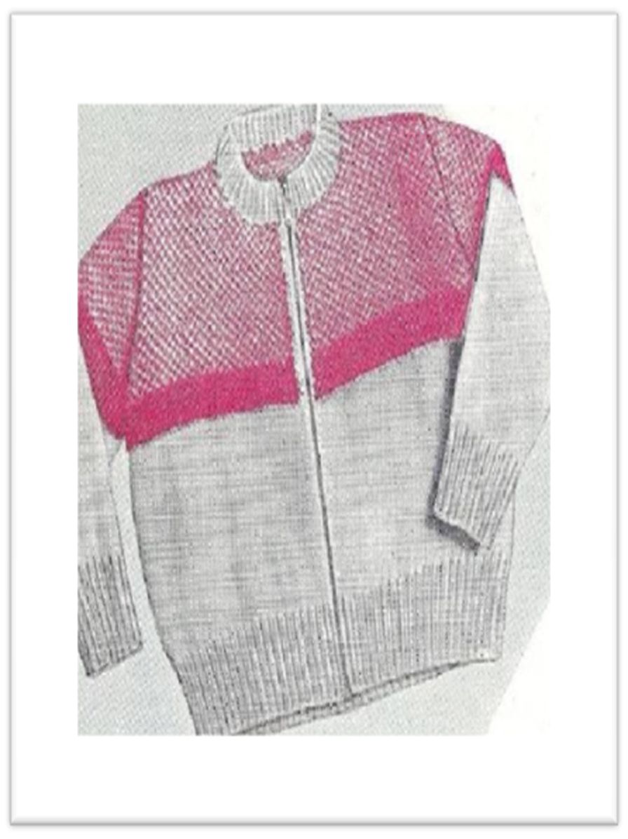 PATTERN #1355 CARDIGAN VINTAGE KNITTING