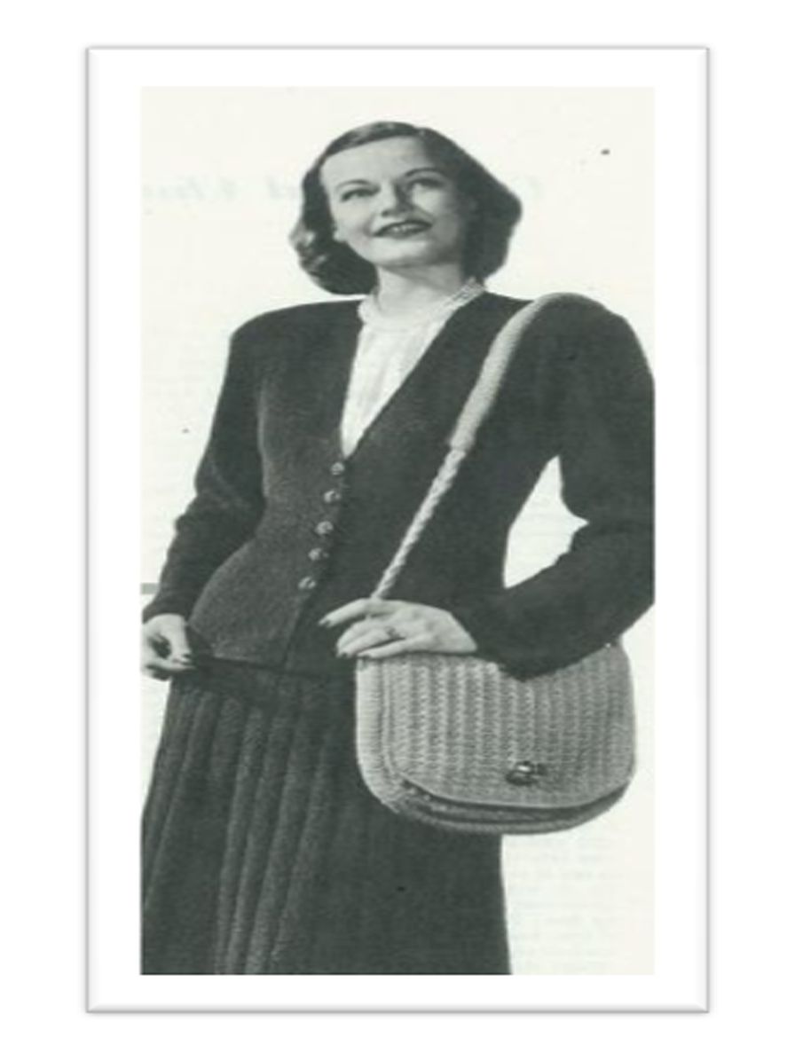 PATTERN #1356 TOWN SUIT AND BAG VINTAGE KNITTING