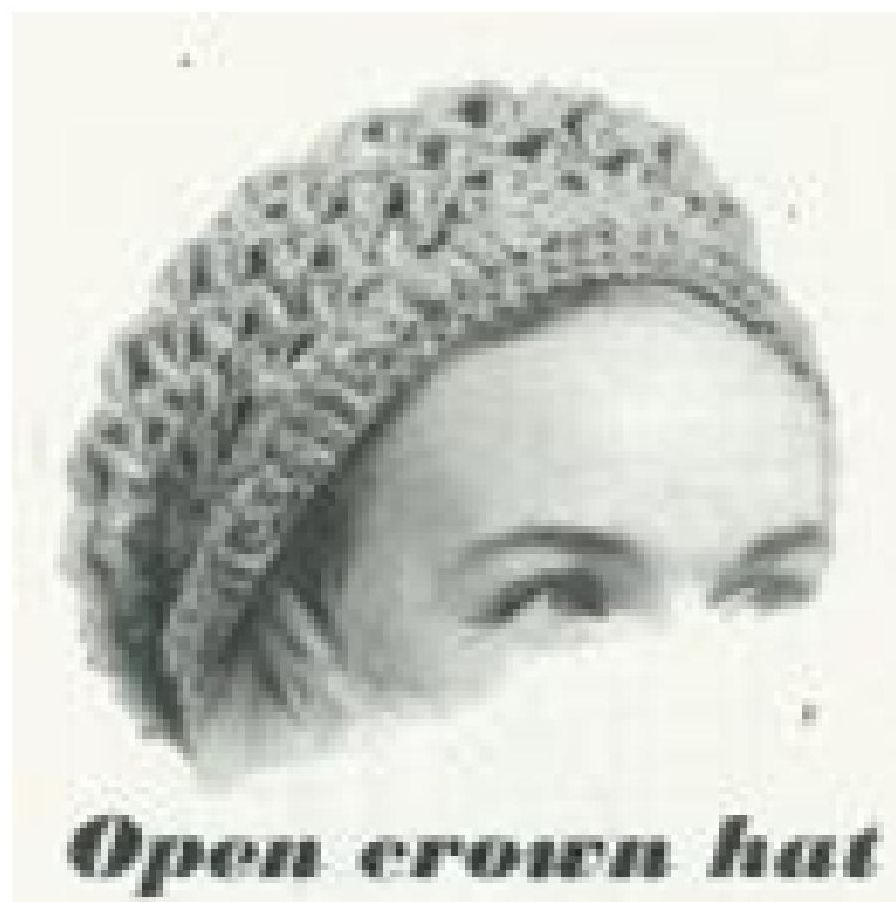 PATTERN #1358 OPEN CROWN HAT VINTAGE CROCHET