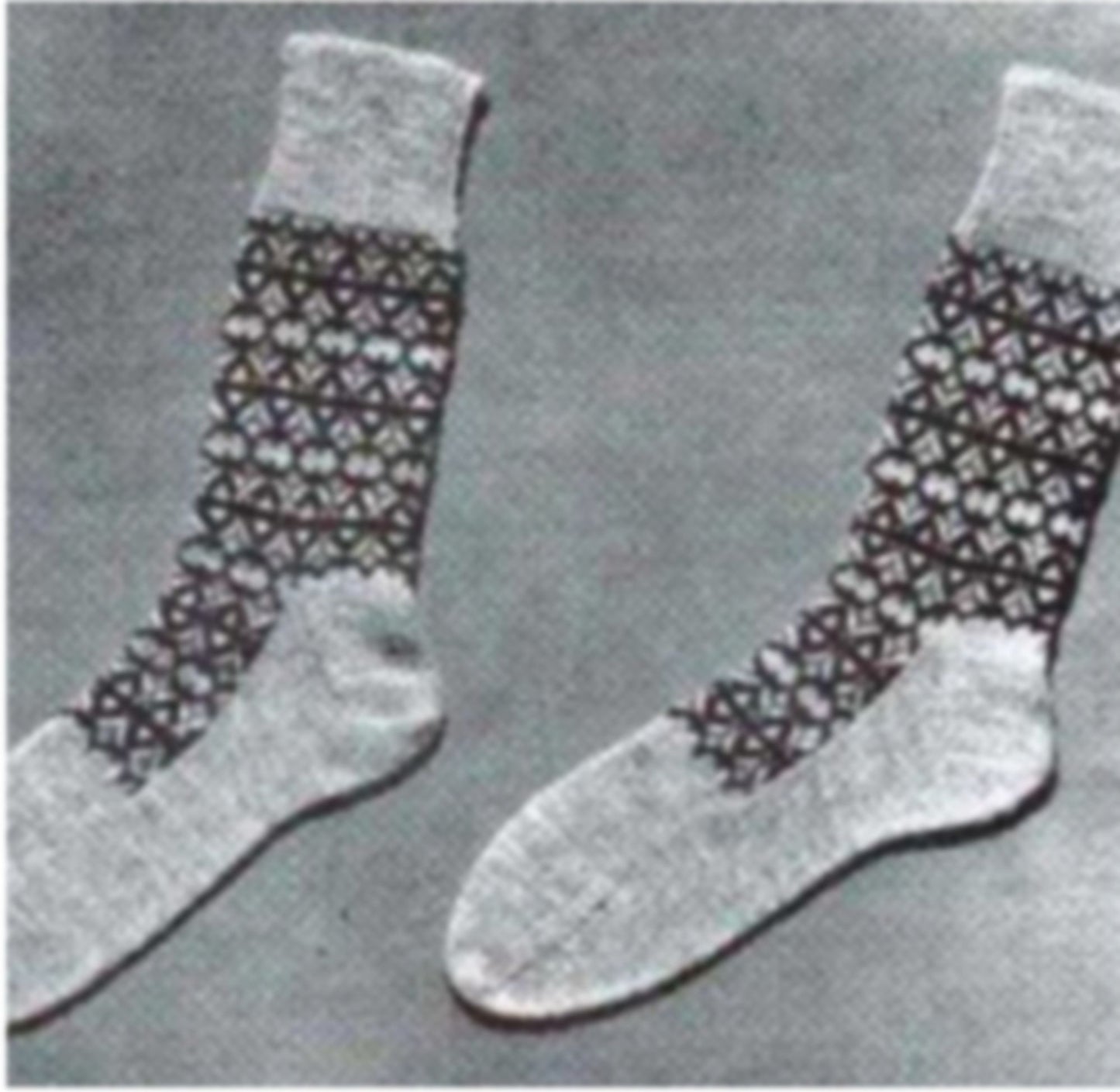 PATTERN #1678 MAN'S FAIR ISLE SOCKS VINTAGE KNITTING