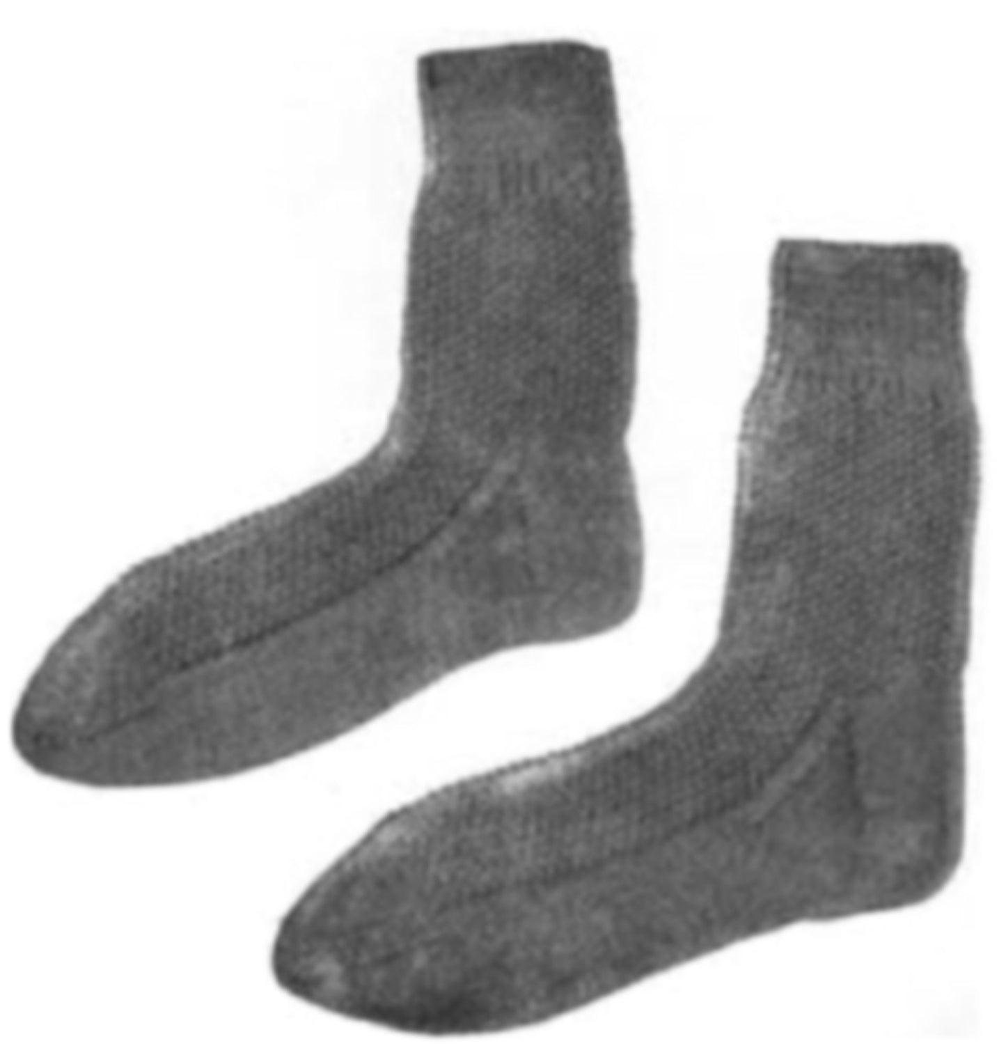 PATTERN #1682 MOSS STITCH GIRL'S AND BOY'S SOCKS VINTAGE KNITTING