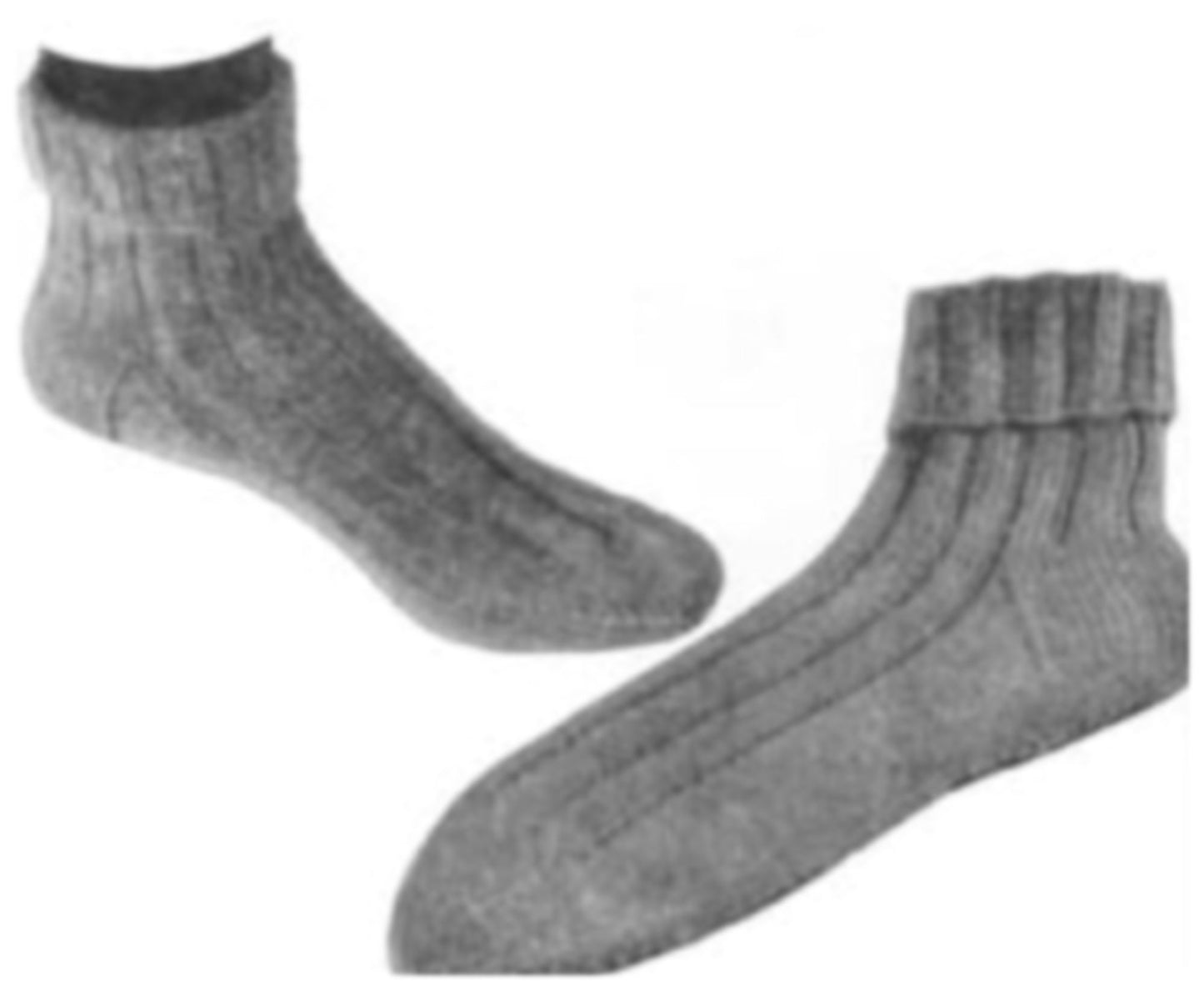 PATTERN #1686 RIB ANKLETS VINTAGE KNITTING