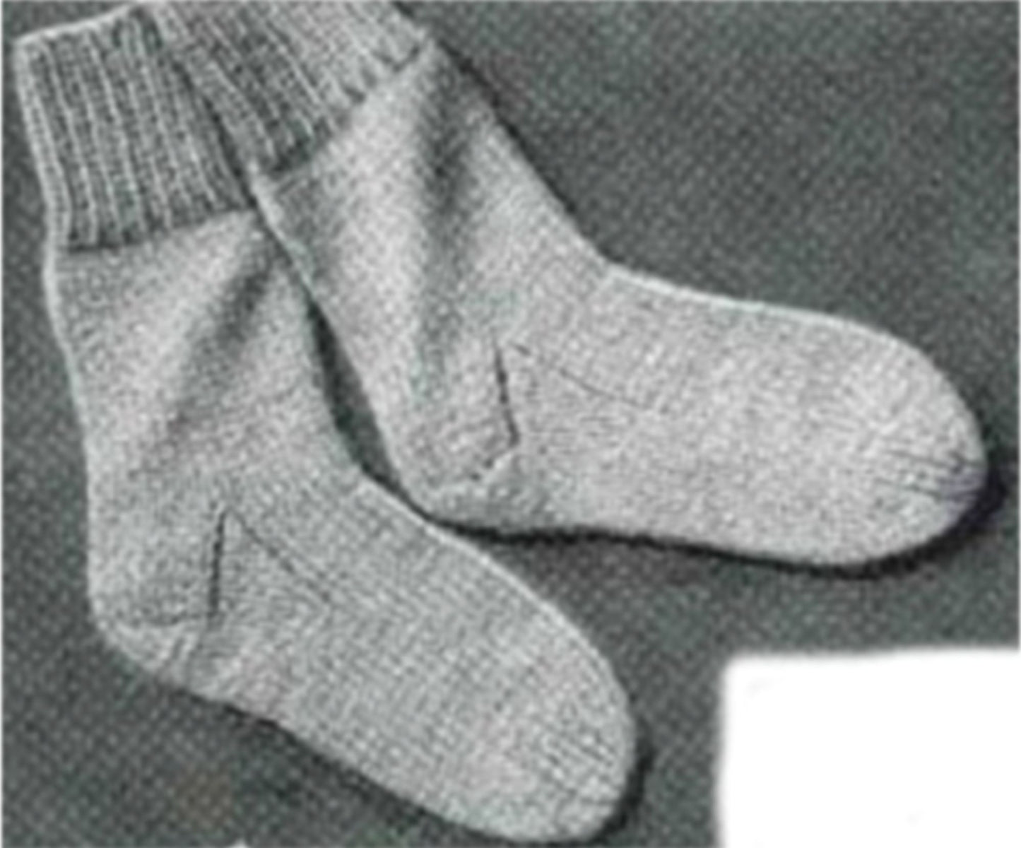 PATTERN #1692 RIBBED TOP SOCKS VINTAGE KNITTING