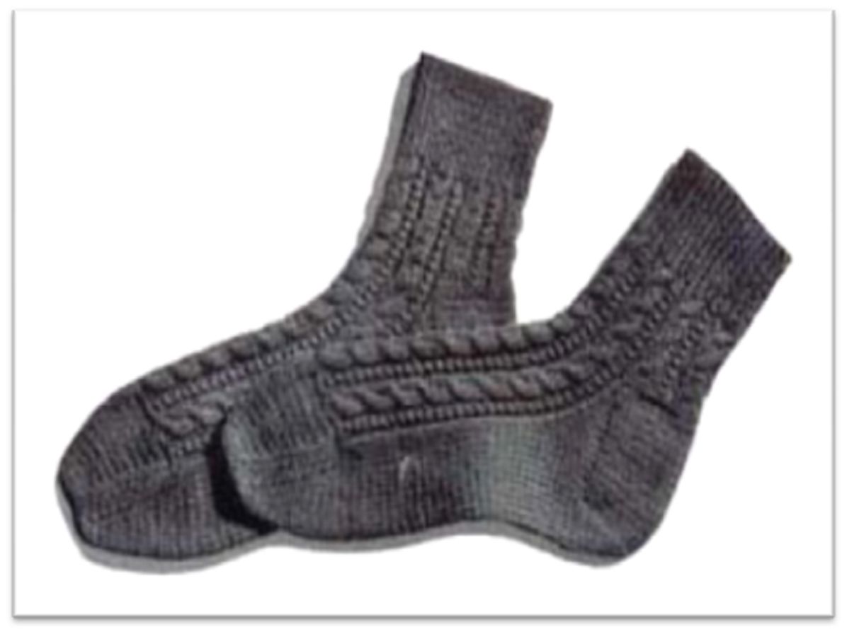 PATTERN #1703 CABLE-STITCH ANKLETS VINTAGE KNITTING