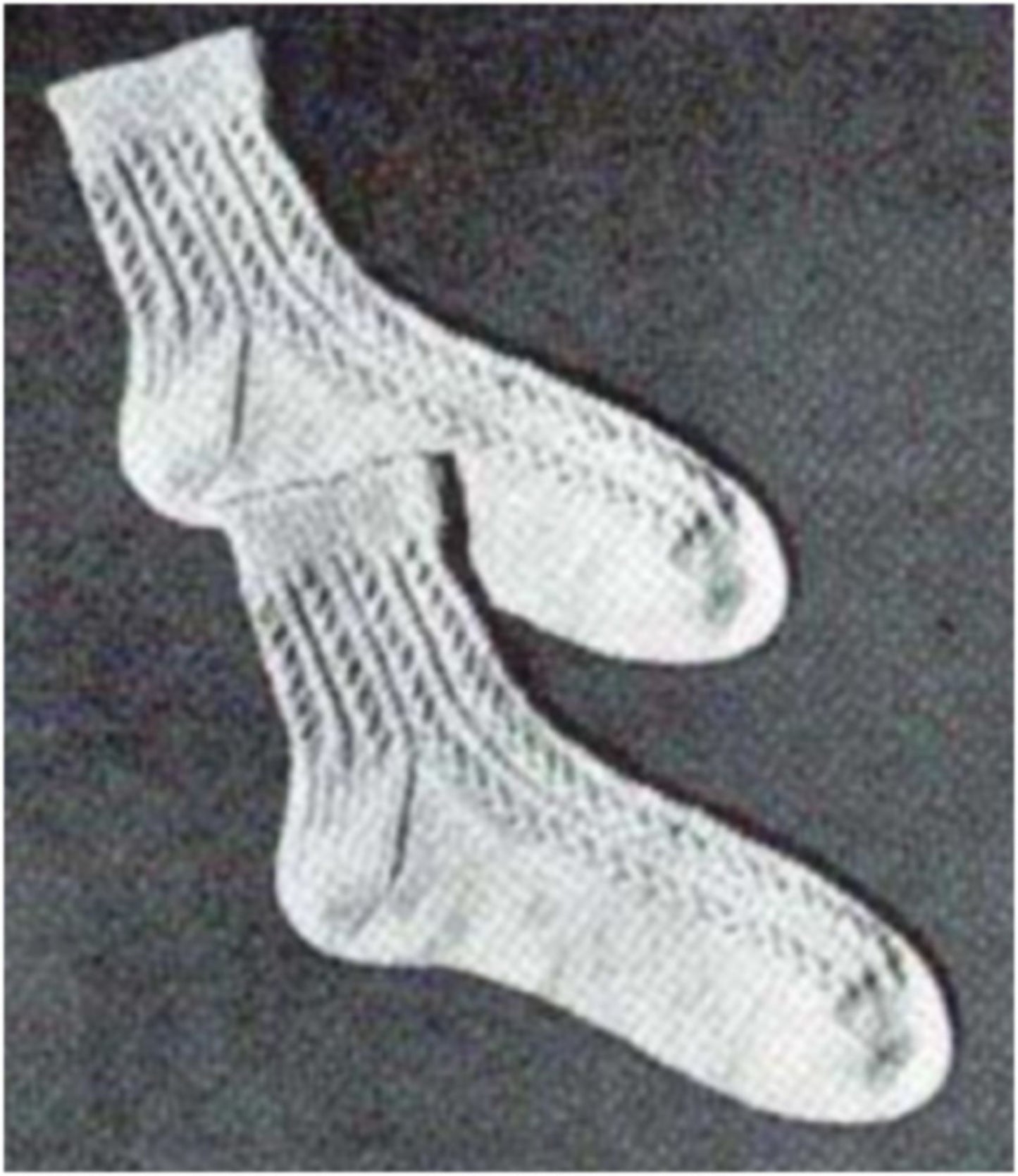 PATTERN #1704 BIG GIRL'S LACE-RIB SOCKS VINTAGE KNITTING