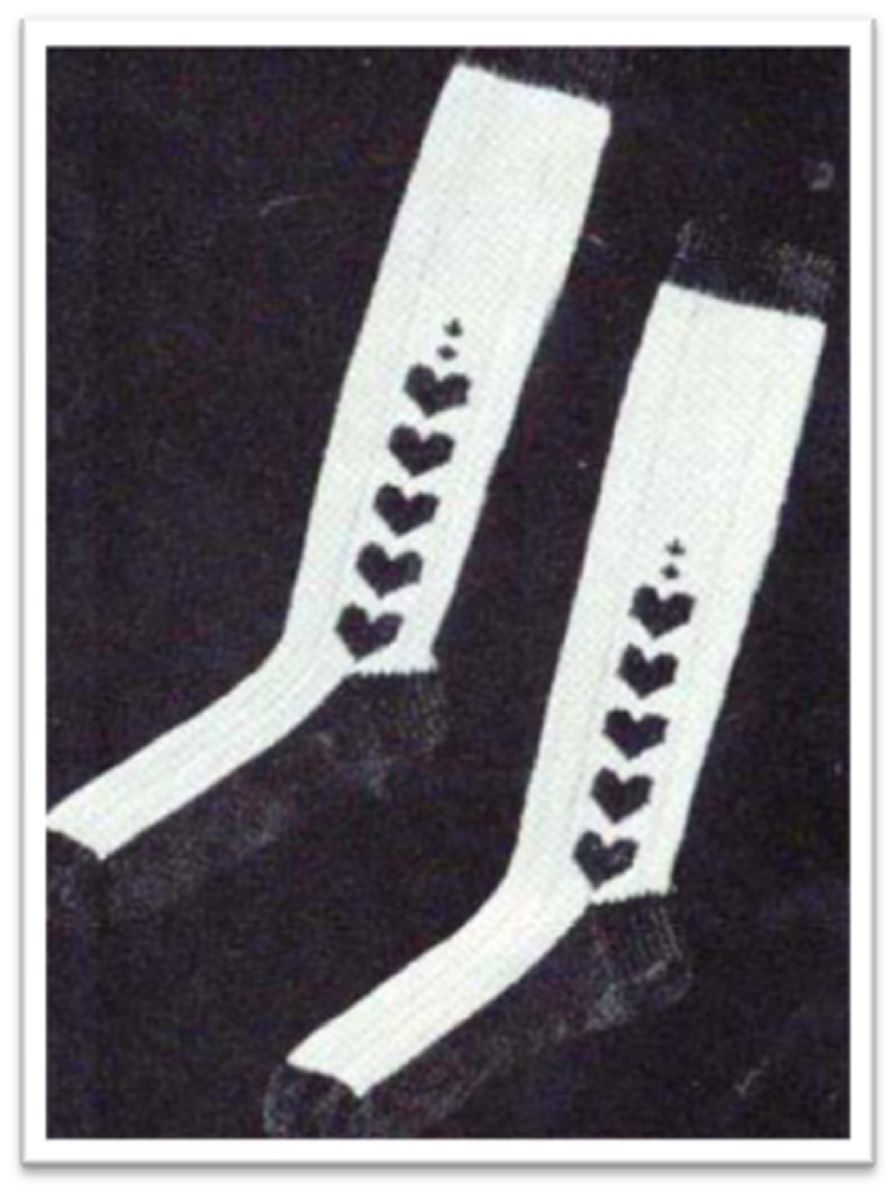 PATTERN #1708 BIG GIRL'S HIGH SOCKS VINTAGE KNITTING