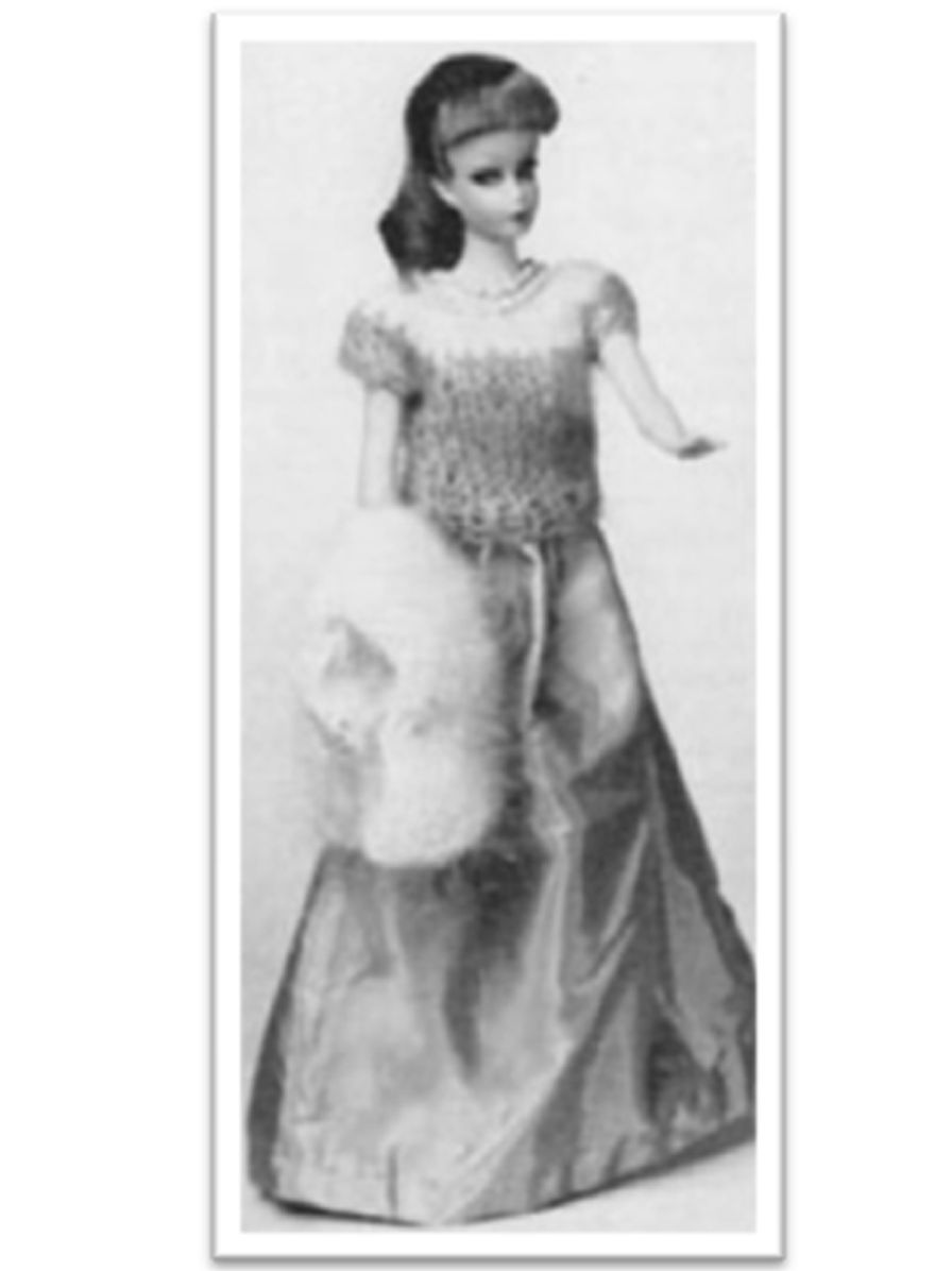 PATTERN #1711 BARBIE EVENING BLOUSE VINTAGE KNITTING