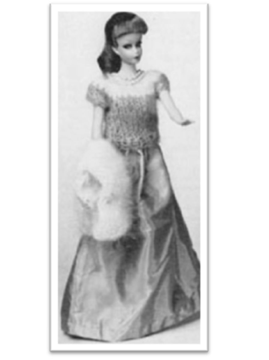 PATTERN #1712 BARBIE CAPE STOLE VINTAGE KNITTING