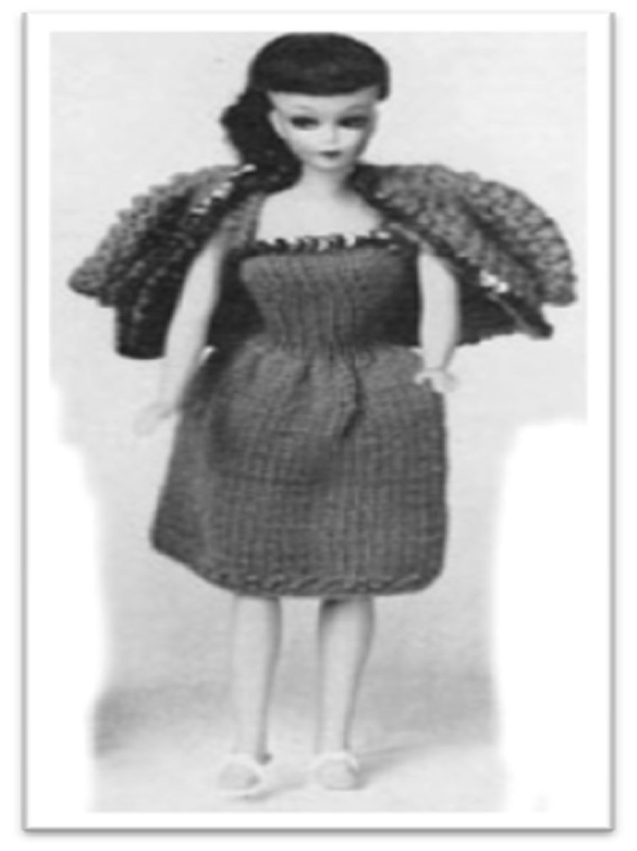PATTERN #1714 BARBIE EVENING JACKET VINTAGE KNITTING