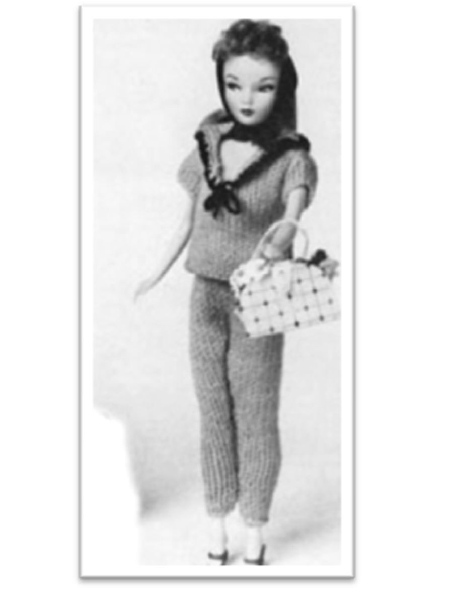 PATTERN #1724 BARBIE SAILOR SWEATER VINTAGE KNITTING
