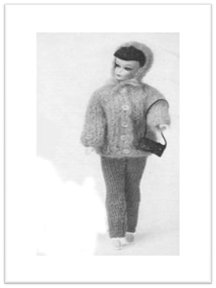 PATTERN #1726 BARBIE JACKET WITH HOOD VINTAGE KNITTING