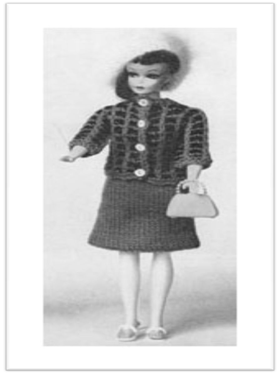 PATTERN #1731 SUIT AND BERET VINTAGE KNITTING
