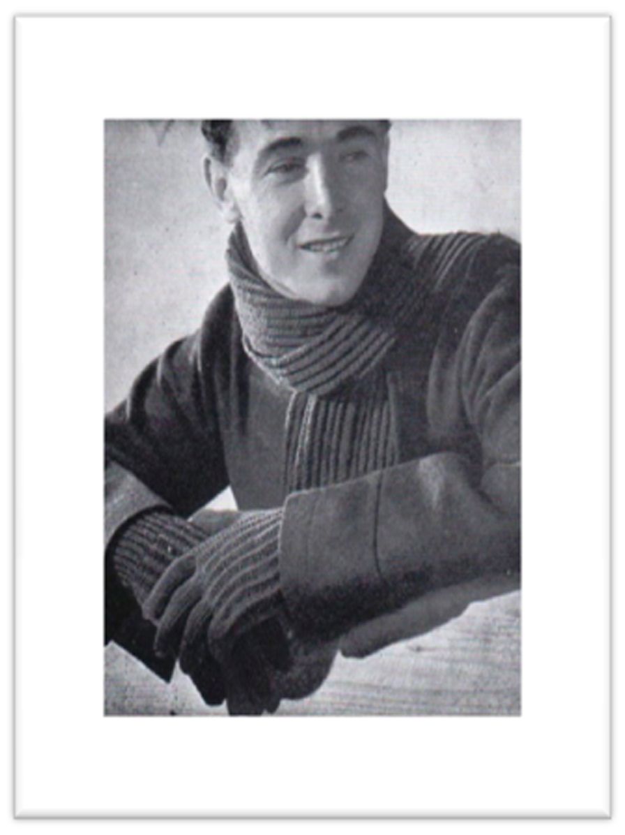 PATTERN #1732 GLOVES AND SCARF VINTAGE KNITTING