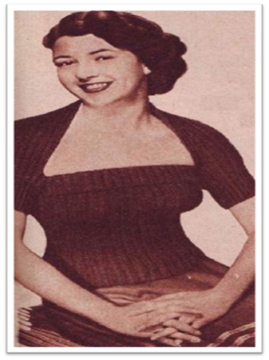 PATTERN #1740 SUNFLOWER TUBE TOP VINTAGE KNITTING