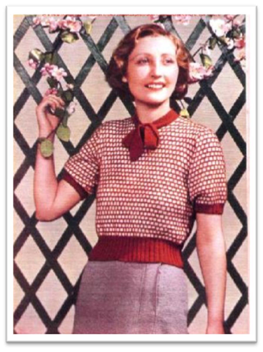 PATTERN #1743 JINNY JUMPER VINTAGE KNITTING